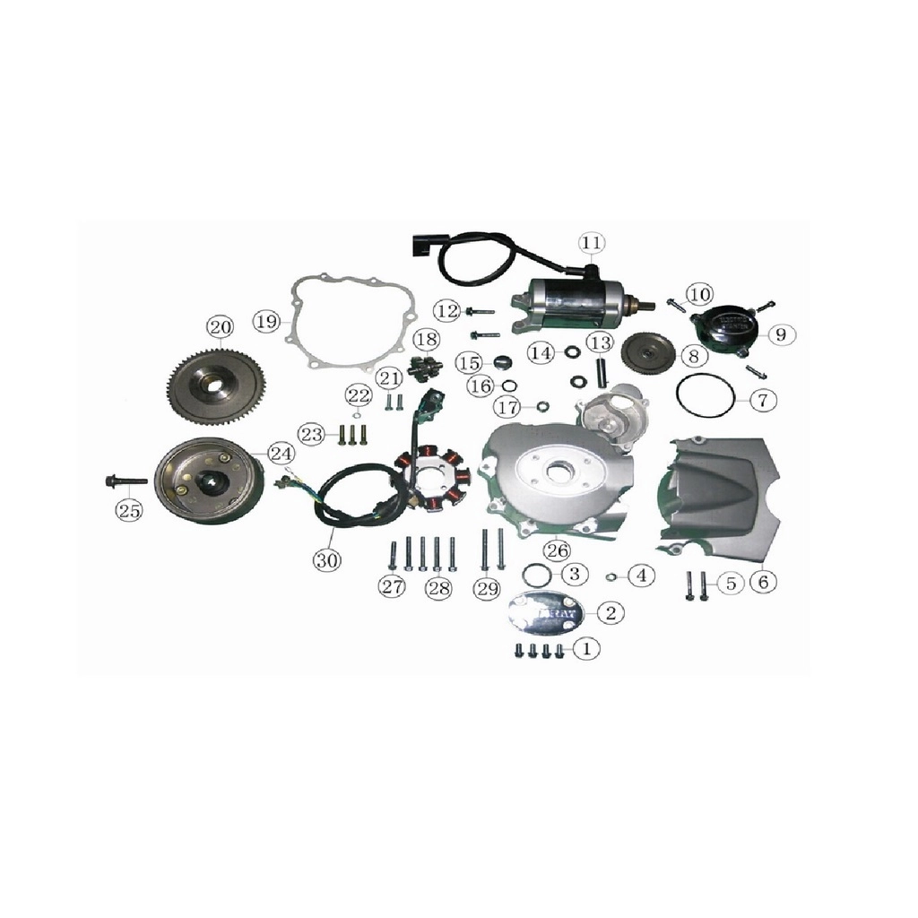KUBA XY200STII MOTOR KAPAĞI SOL KUBA ABLEMİ #KM 20140